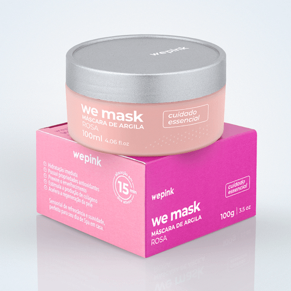 We Mask - Máscara de Argila  Rosa 100g - Image 3